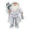 Northlight 24" White Silver Santa Claus with Lantern Christmas Figure